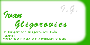 ivan gligorovics business card